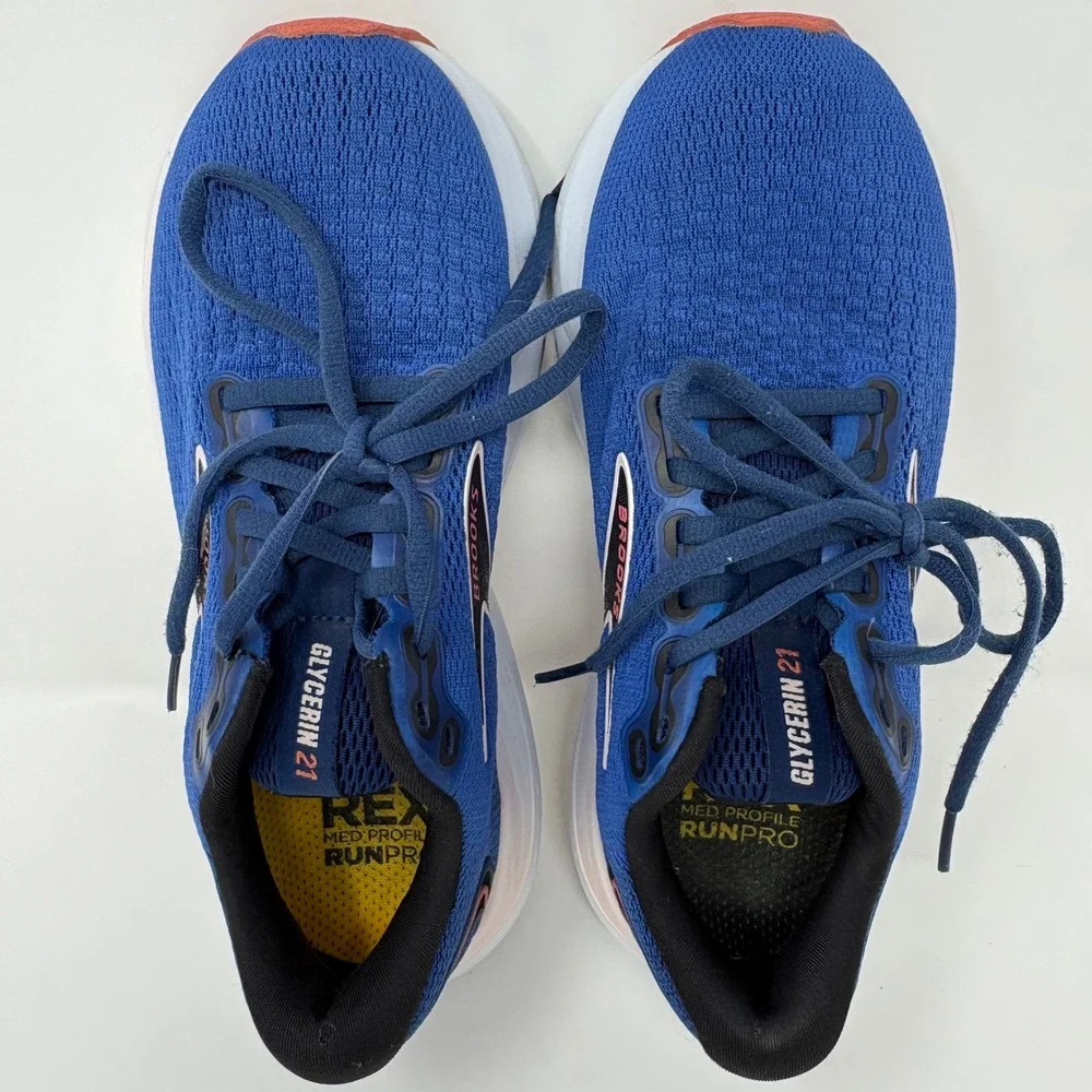 Brooks Glycerin 21 Women's Size 6 Blue Pink White Running Shoes (1204081B496)